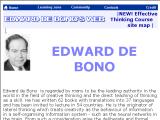 EdwardDeBono.com :: Pagina oficial de De Bono, maxima autoridad en el campo de pensamiento creativo y en la ense�anza del pensamiento como habilidad